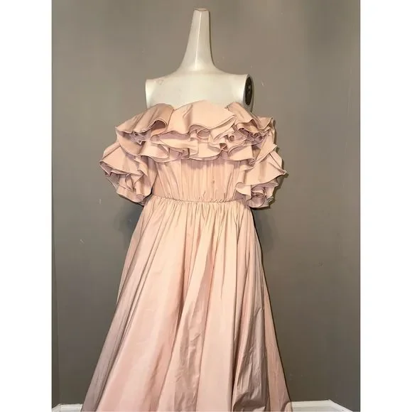 Jason Wu Collection Off-The-Shoulder Ruffle Taffeta Gown - Picture 8 of 13